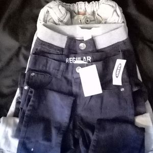 3 pair kids pants sz 3-4 and 2 sz5